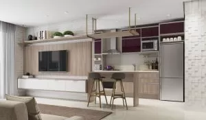 Cozinha Planejada com Lacca e Alumínio Fosco