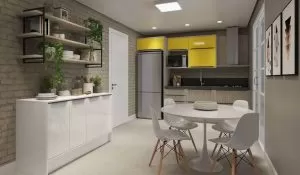 Cozinha Planejada com Brilho Tropical