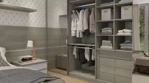 Dormitório Planejado com Vidro e Painel